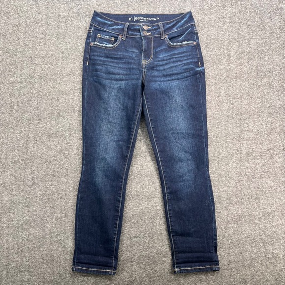 Maurices Denim - m jeans by maurices Womens Mid Rise Skinny Jeans Dark Wash Blue Size S Stretch